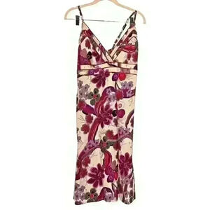 India Boutique Sz M Floral Sundress‎ Boho Casual Cruise Party